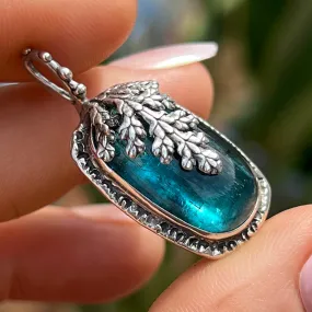 PRE-ORDER FOR KIMI- Indicolite Tourmaline Juniper Pendant