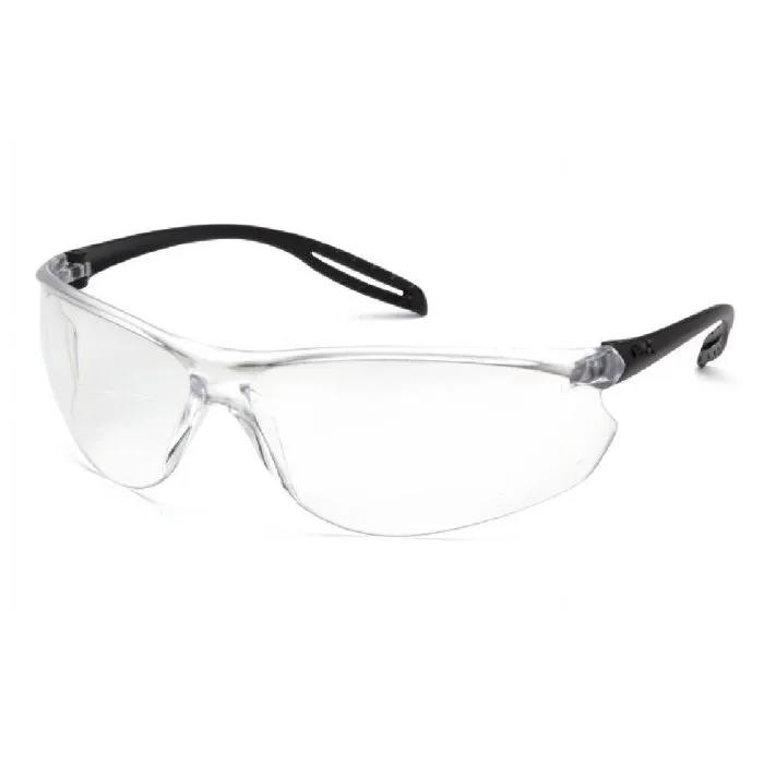 Pyramex Neshoba S9710ST Safety Glasses, Clear H2X Anti Fog Lens Black Temples, One Size, 1 Each