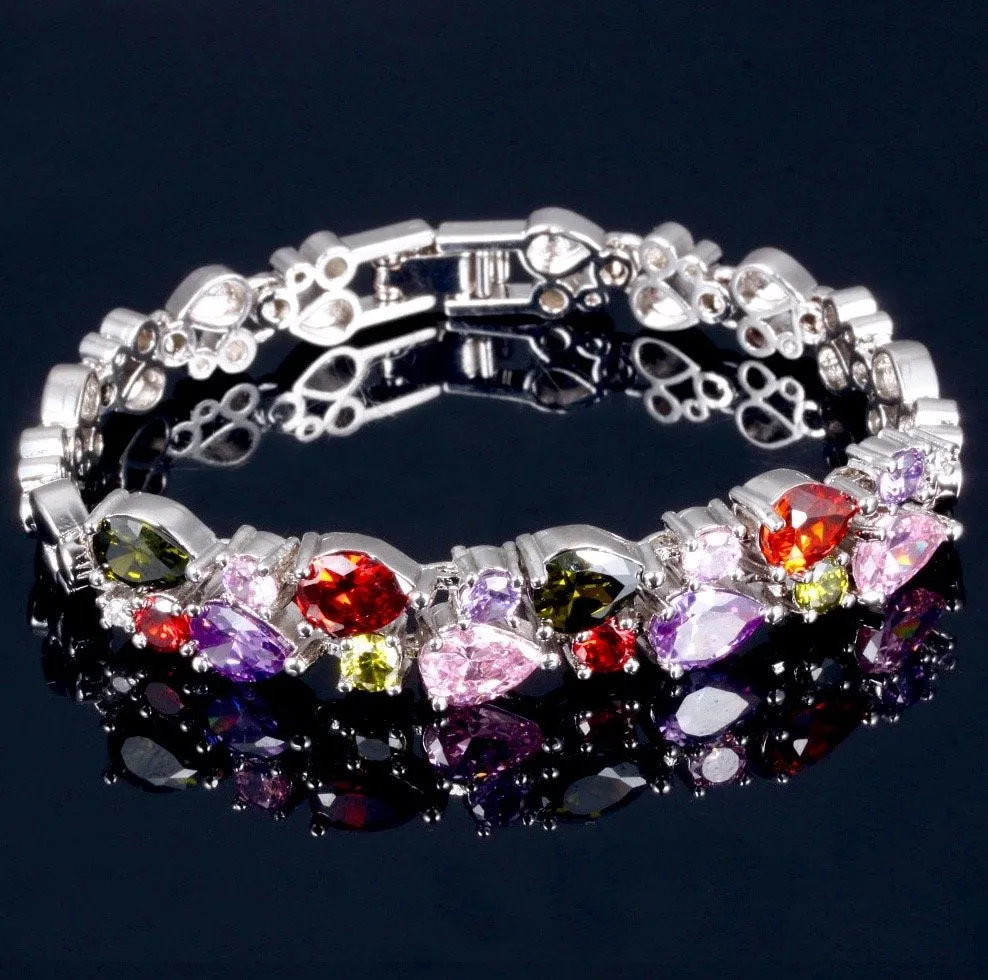 "Faith" - Pastel Cubic Zirconia Bracelet