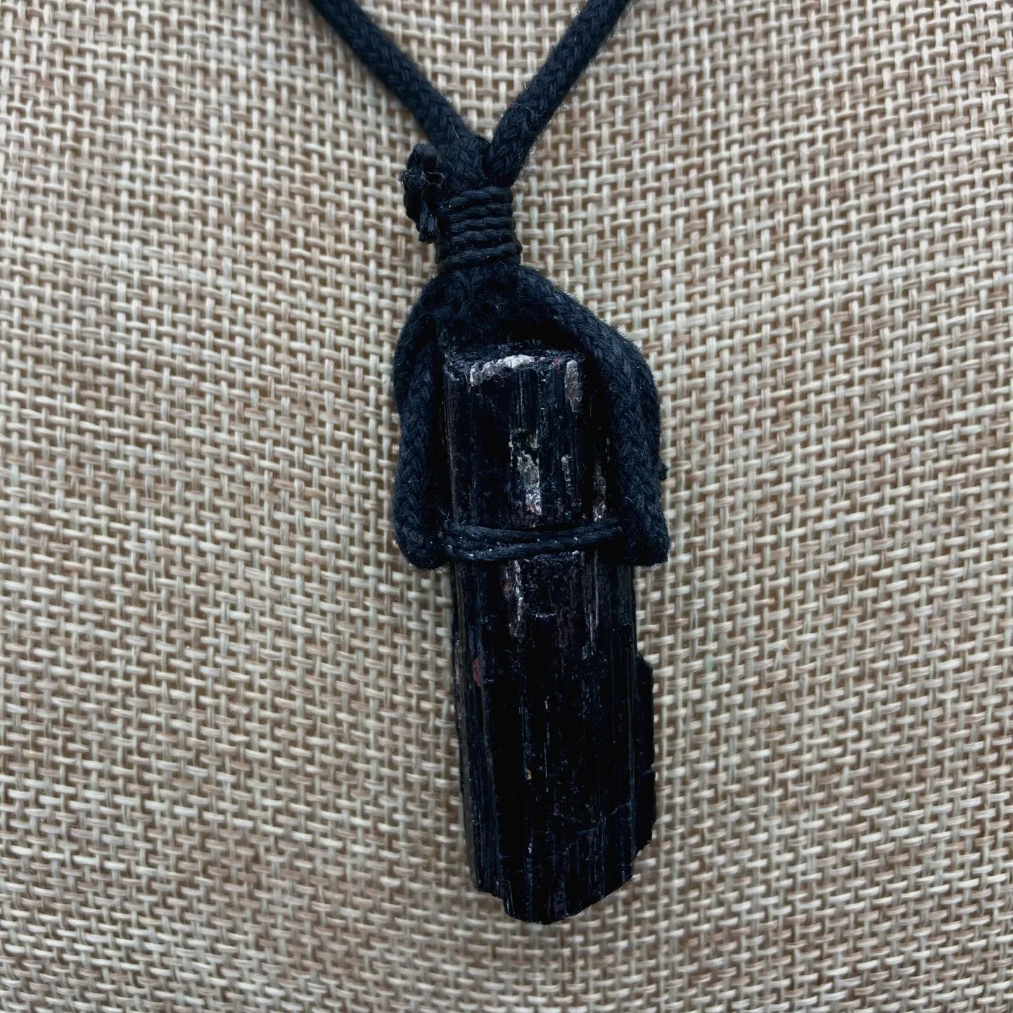 Raw Natural Black Tourmaline Necklace Gender Neutral Jewelry