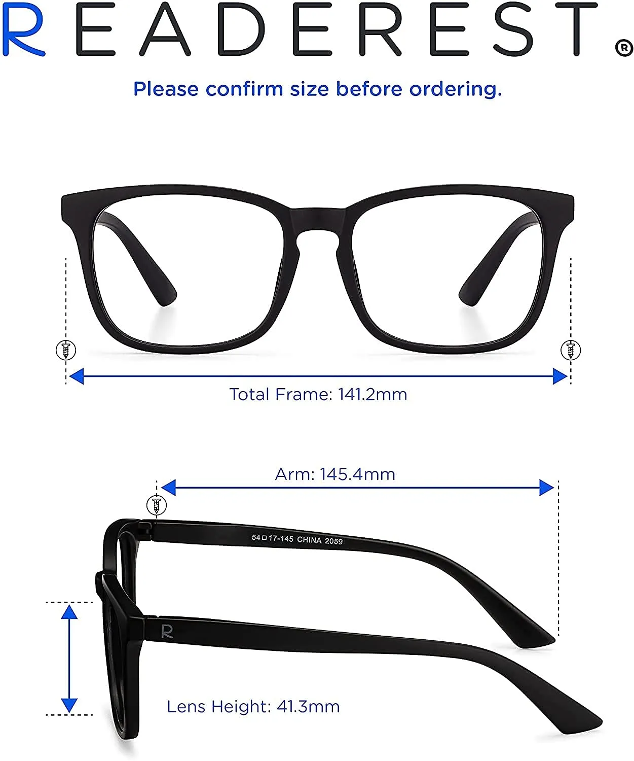 Readerest blue-light-blocking-reading-glasses-black-3-50-magnification