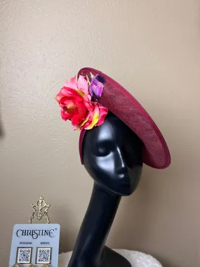 Red Pink statement hat