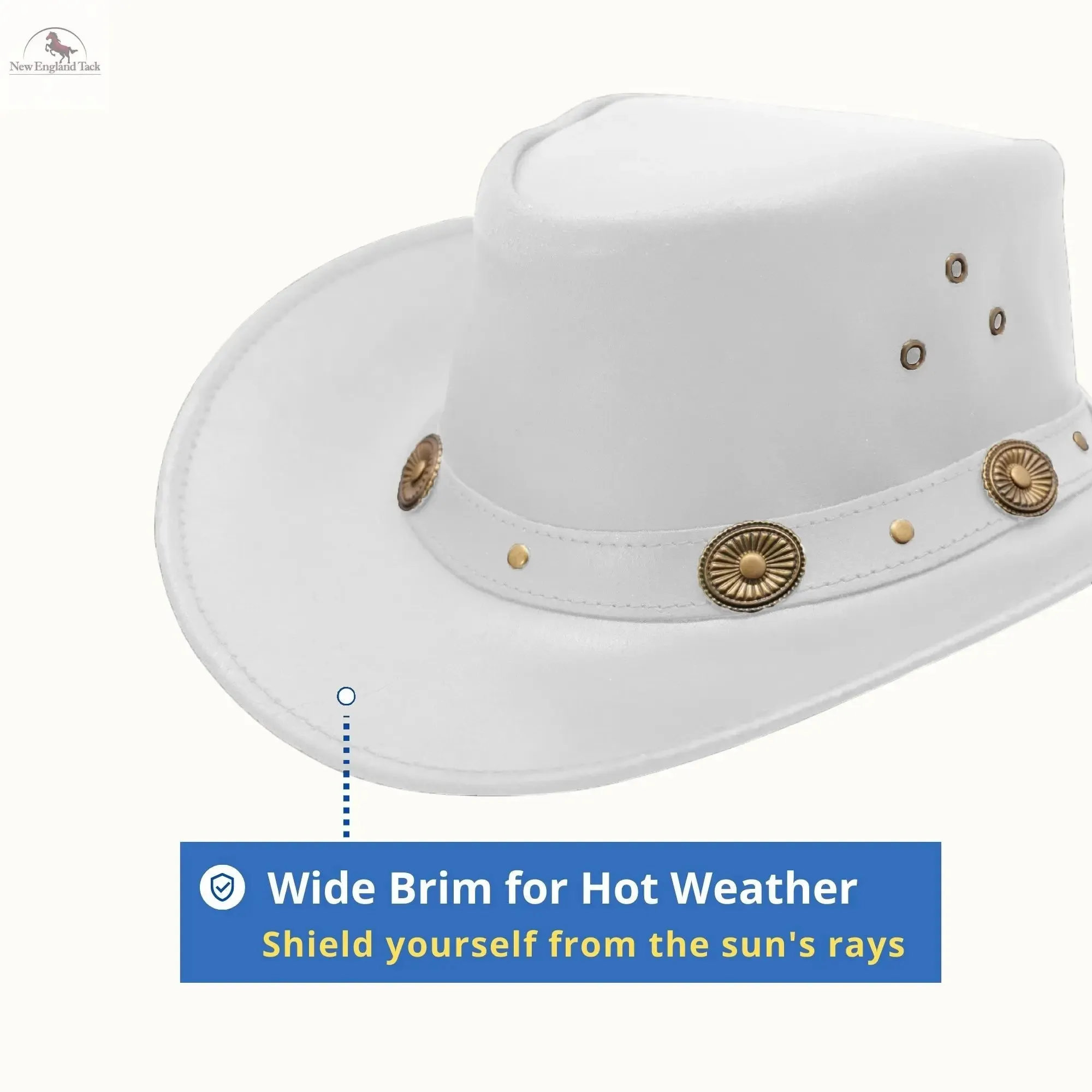 RESISTANCE Showerproof Unisex Australian Style Leather Cowboy Hat | Western Outback Hat for Men & Women