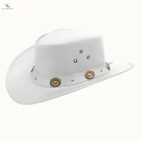 RESISTANCE Showerproof Unisex Australian Style Leather Cowboy Hat | Western Outback Hat for Men & Women