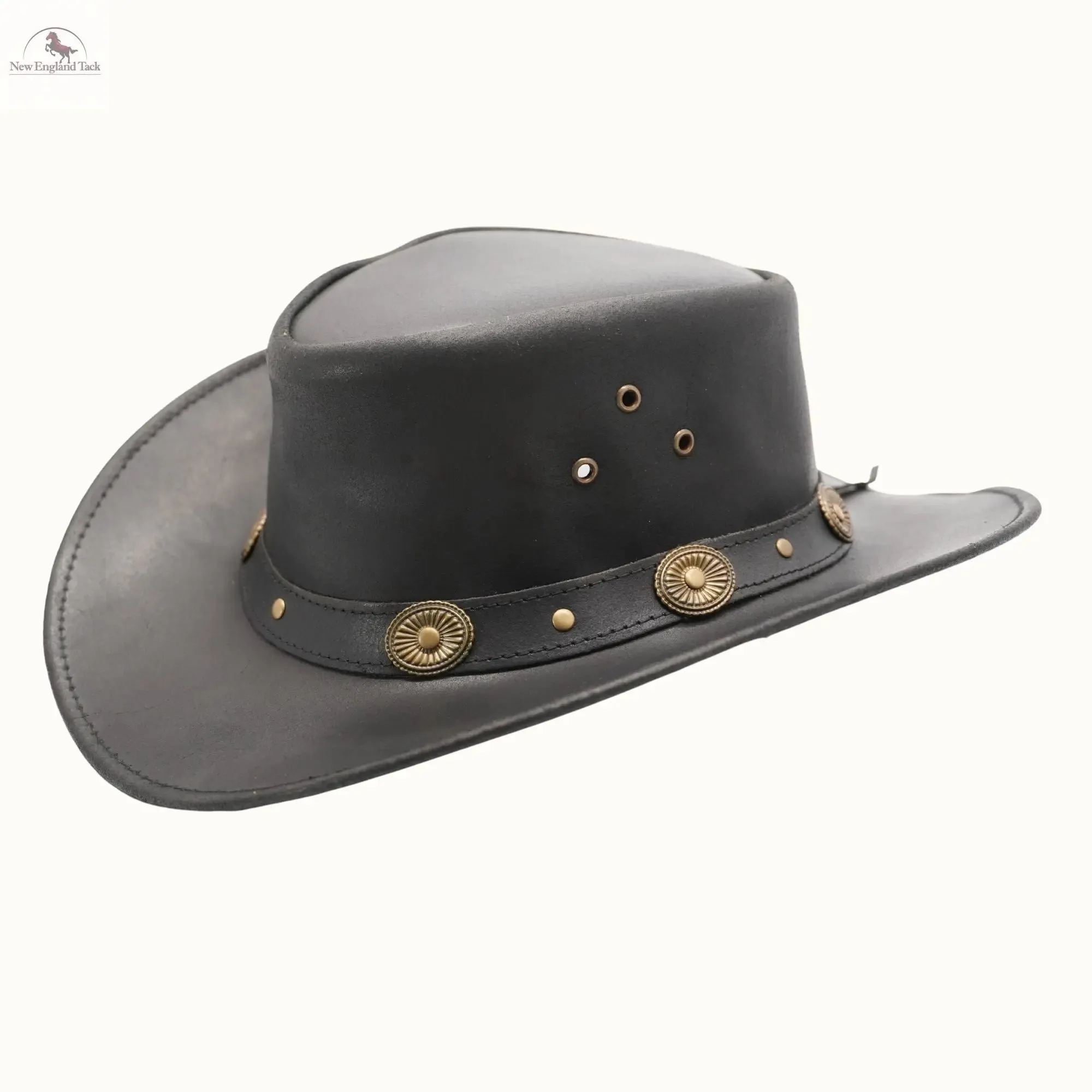 RESISTANCE Showerproof Unisex Australian Style Leather Cowboy Hat | Western Outback Hat for Men & Women