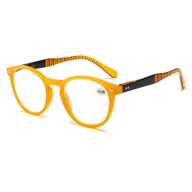 Retro Flexible Durable Portability HD Presbyopic Glasses  100(Yellow)