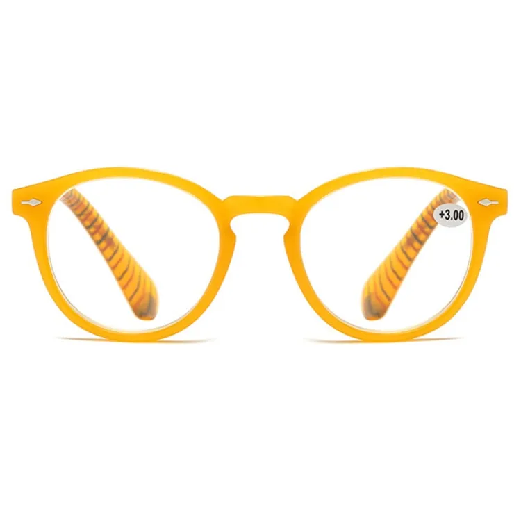 Retro Flexible Durable Portability HD Presbyopic Glasses  100(Yellow)