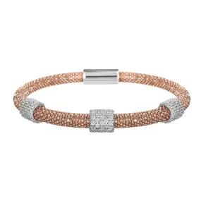 Rose Gold Bracelet 3 Clusters