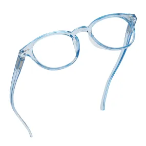 Round-Blue-Light-Blocking-Reading-Glasses-Light-Blue-3-50-Magnification-Computer-Glasses