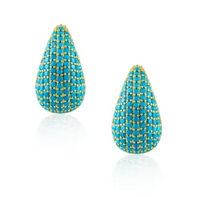 Sahira Celine CZ Raindrop Earring - Turquoise