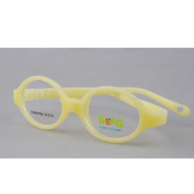 Secg's Unisex Full Rim Oval Tr 90 Titanium Eyeglasses 35437