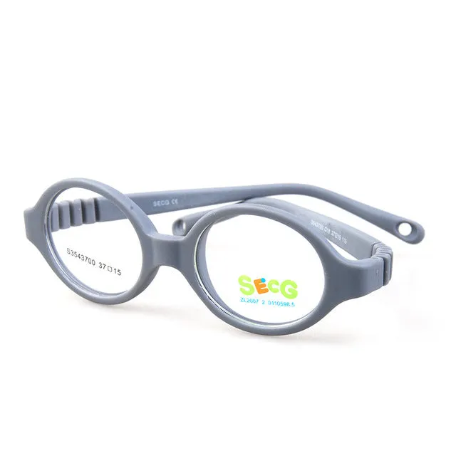 Secg's Unisex Full Rim Oval Tr 90 Titanium Eyeglasses 35437