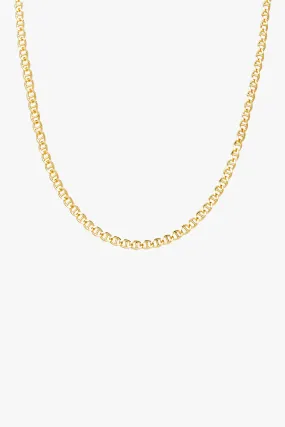 Short Mariner Chain Necklace Gold Plated (40cm)