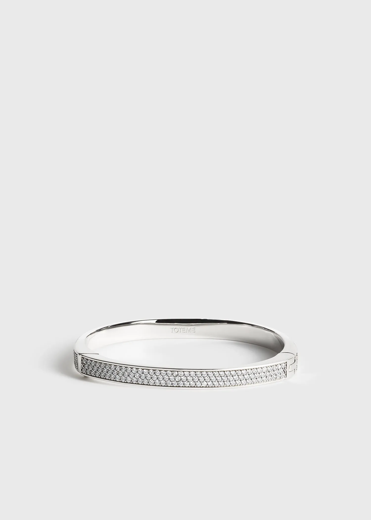 Signature pavé bracelet silver