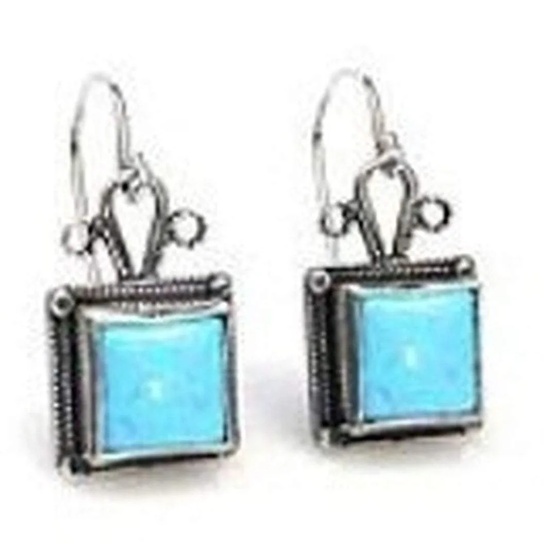 Silver earrings for woman / rings etsy / Cornelian  Turquoise Eilat Onyx