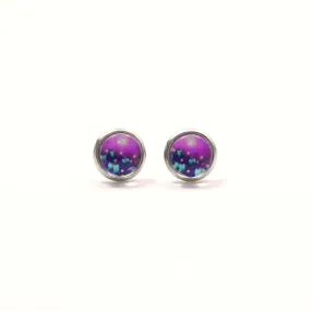 Small Stud Earrings - "Midnight Magic" - Amélie Gagné