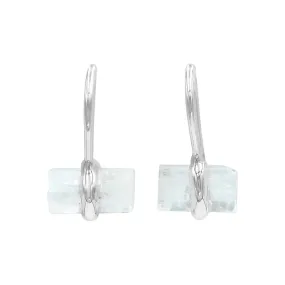 Starborn Aquamarine Crystal Sterling Silver Drop Earrings