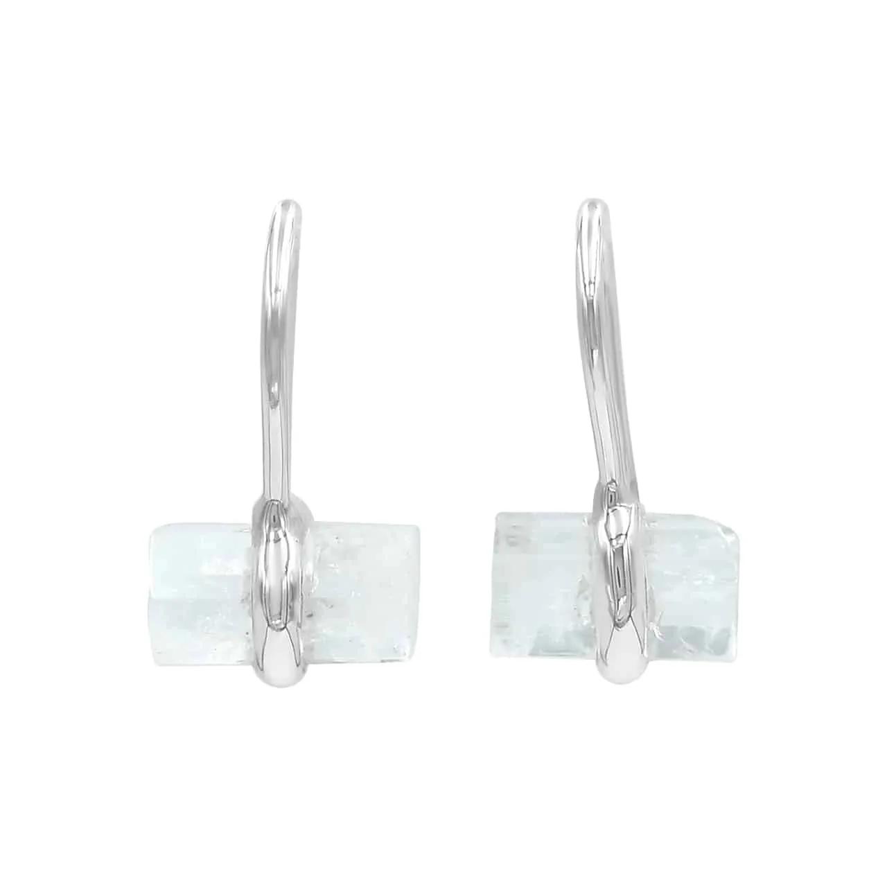 Starborn Aquamarine Crystal Sterling Silver Drop Earrings