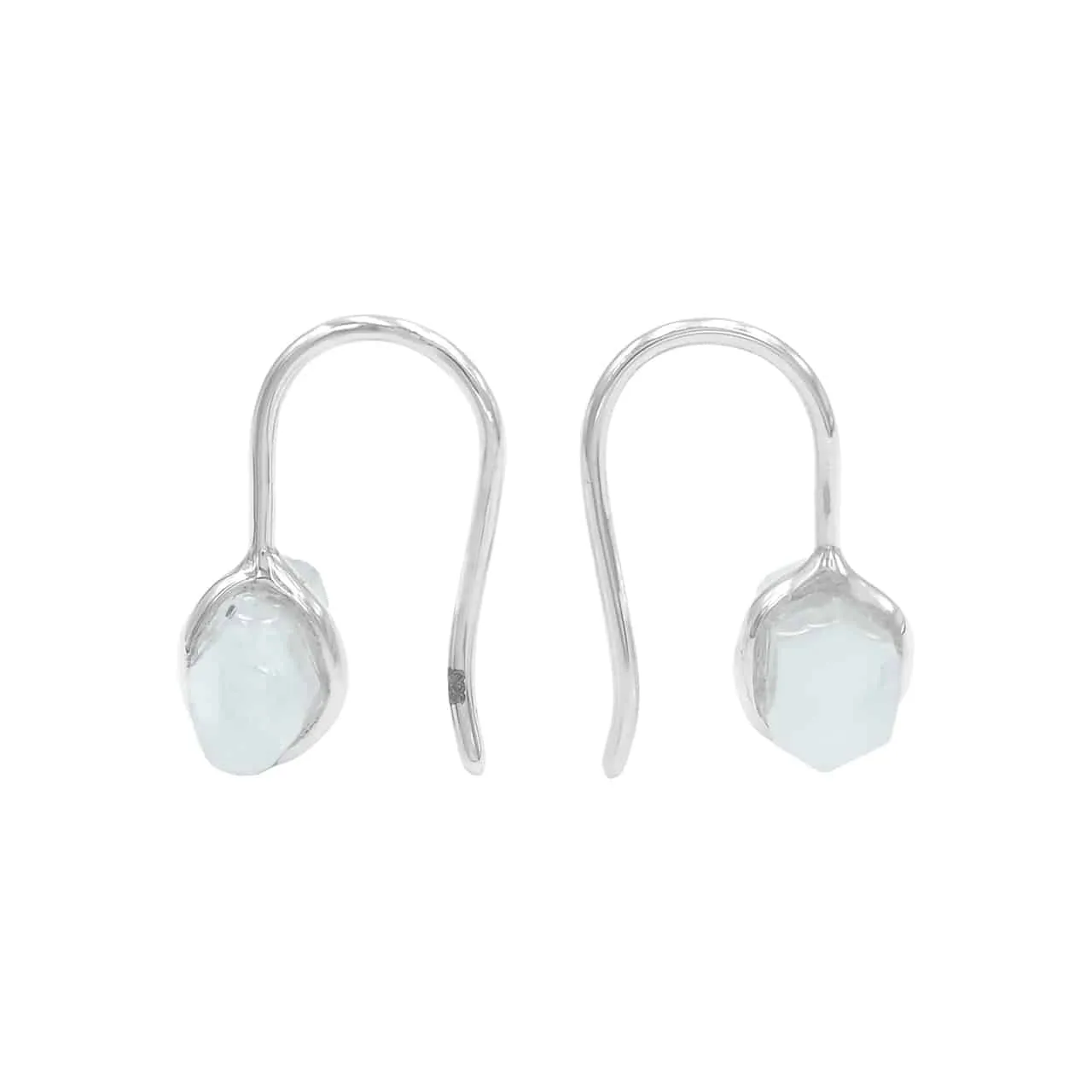 Starborn Aquamarine Crystal Sterling Silver Drop Earrings