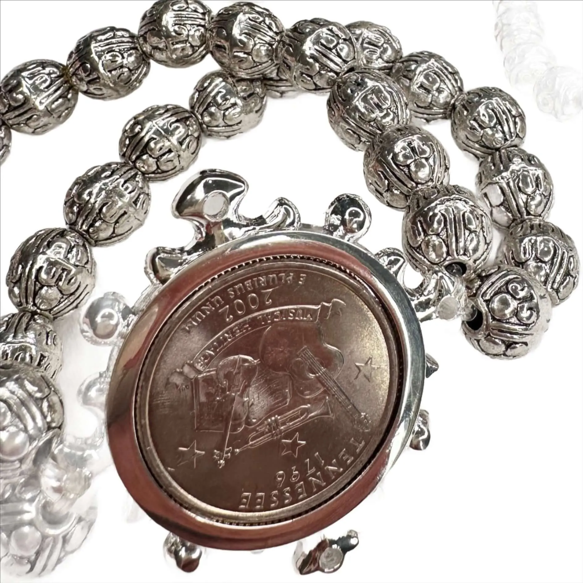 State Coin Beaded Bracelet