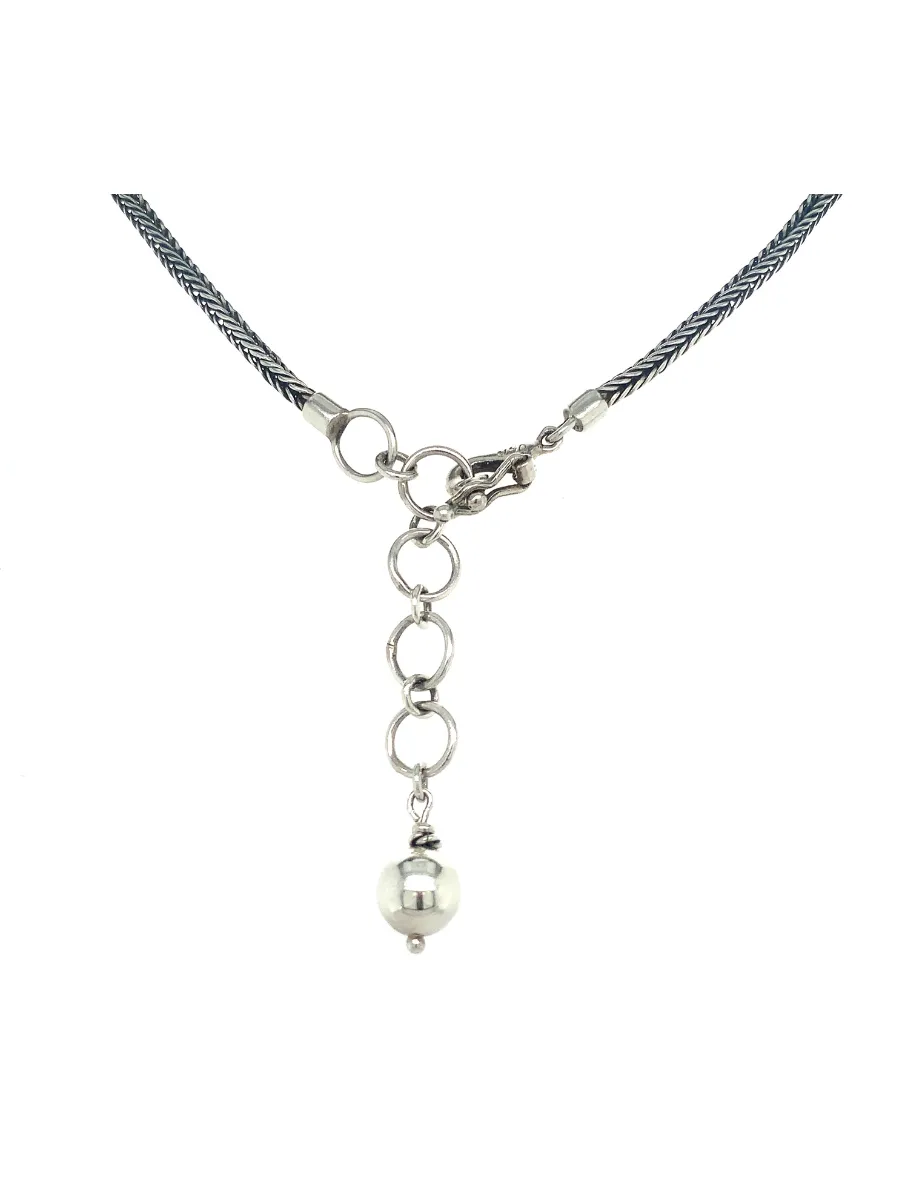 Sterling Silver & 3 Mother-of-Pearl Triangle Necklace