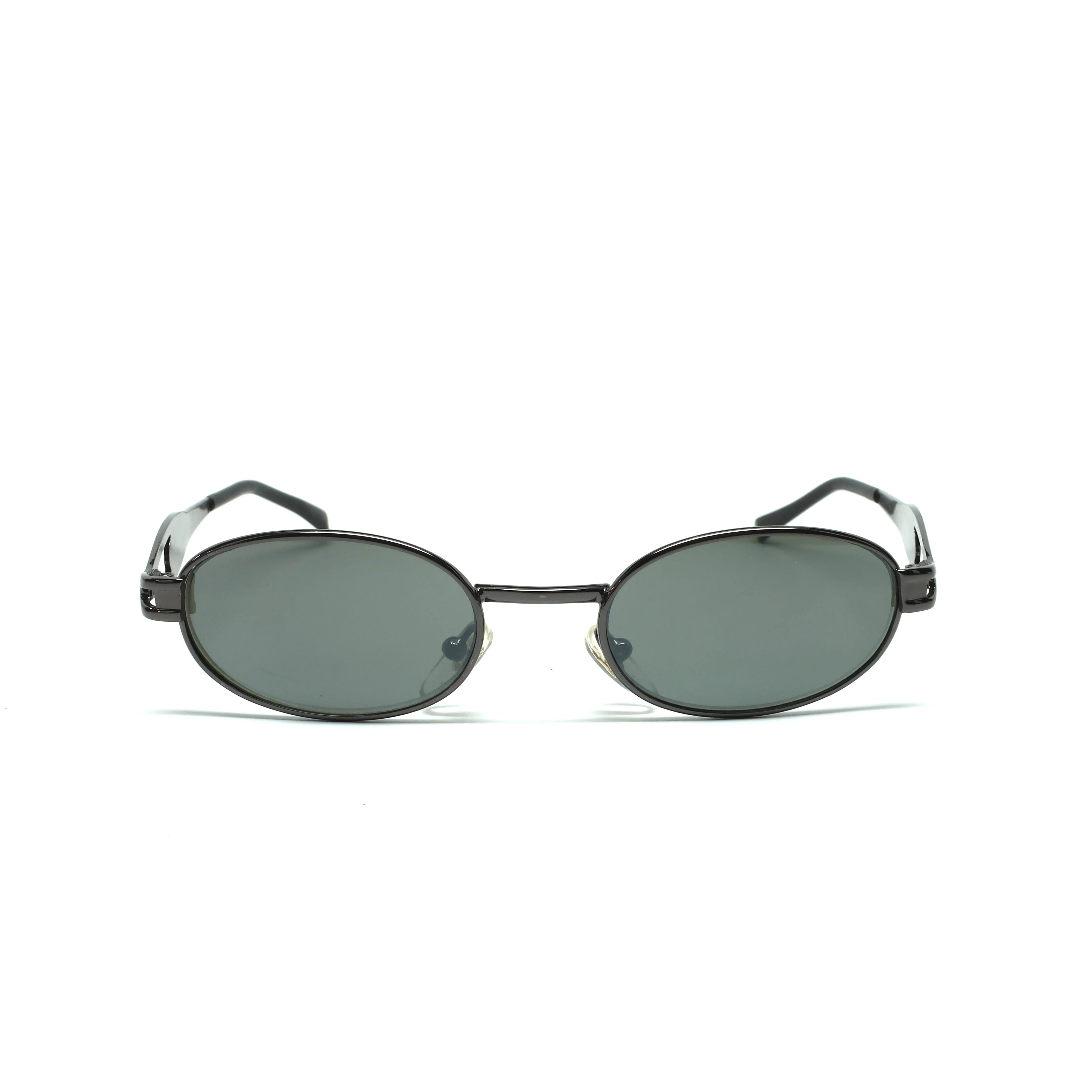 //Style M028//Mini Pharaoh 90s Deadstock Santa Fe Oval Sunglasses - Grey