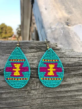 The Bimini Turquoise Beaded Earrings