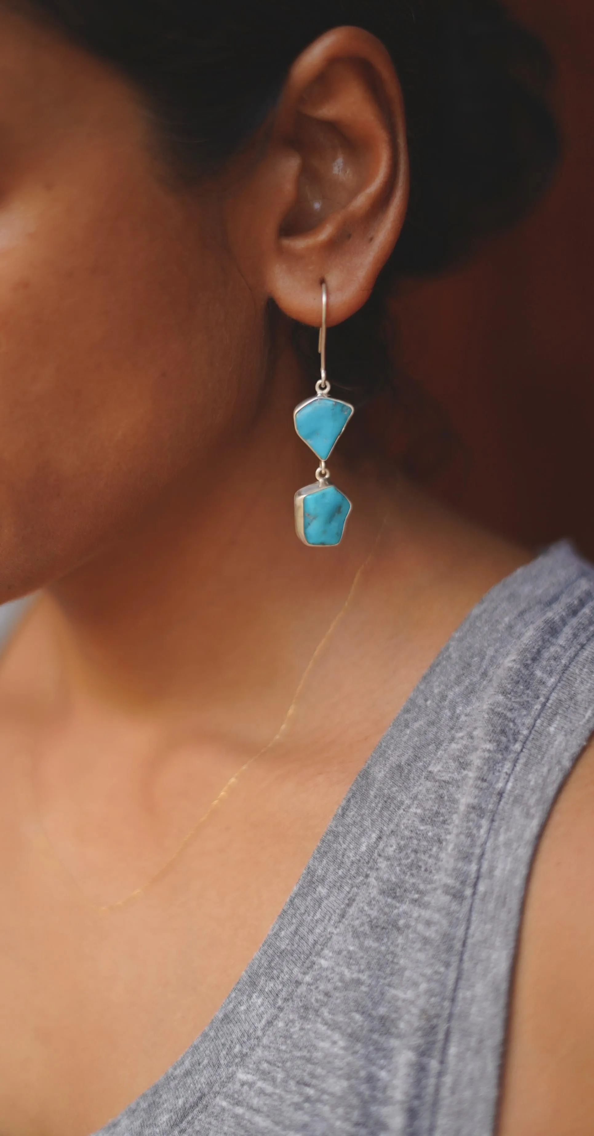 Turquoise & Sterling Silver Earrings 2