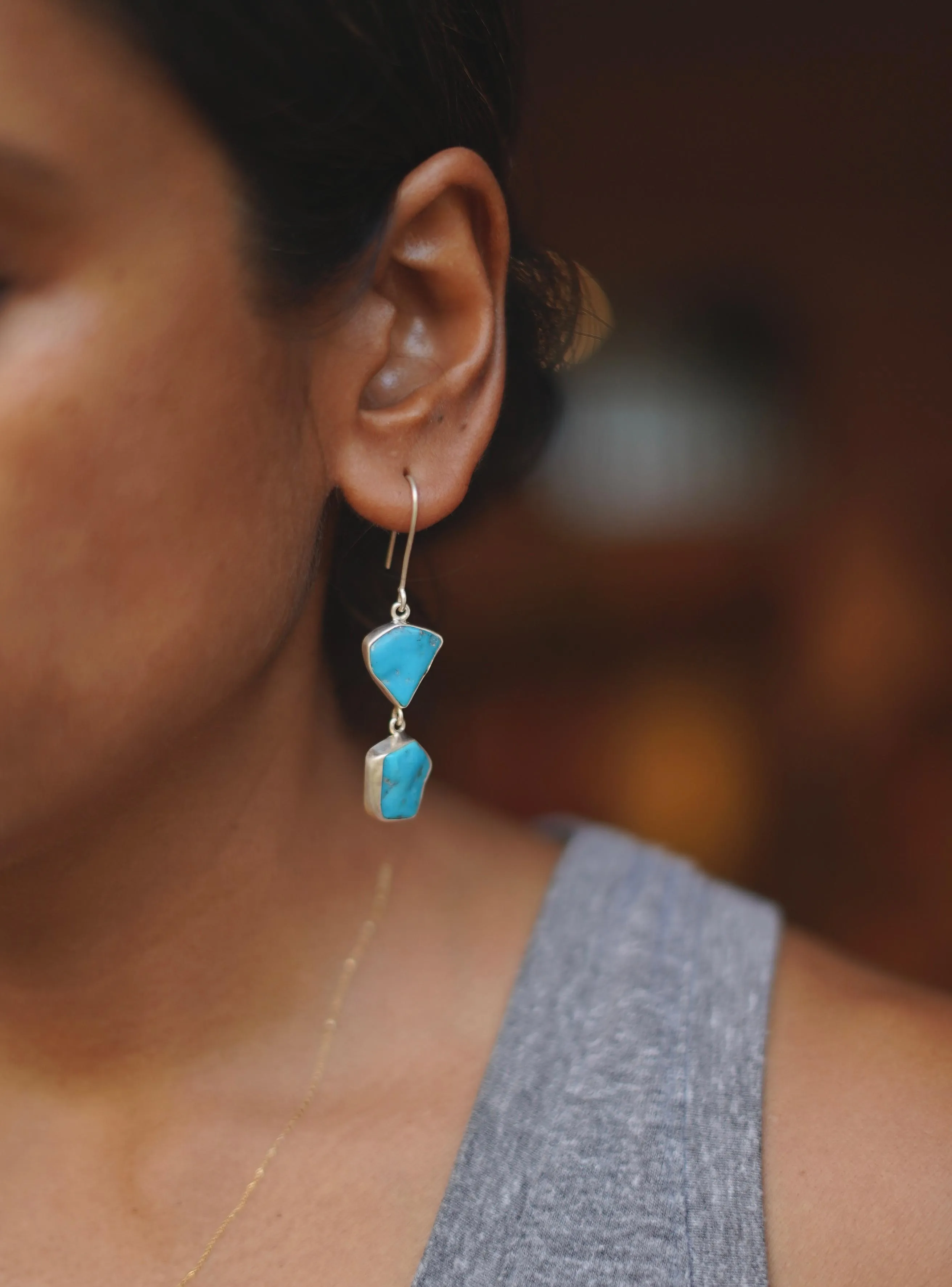 Turquoise & Sterling Silver Earrings 2