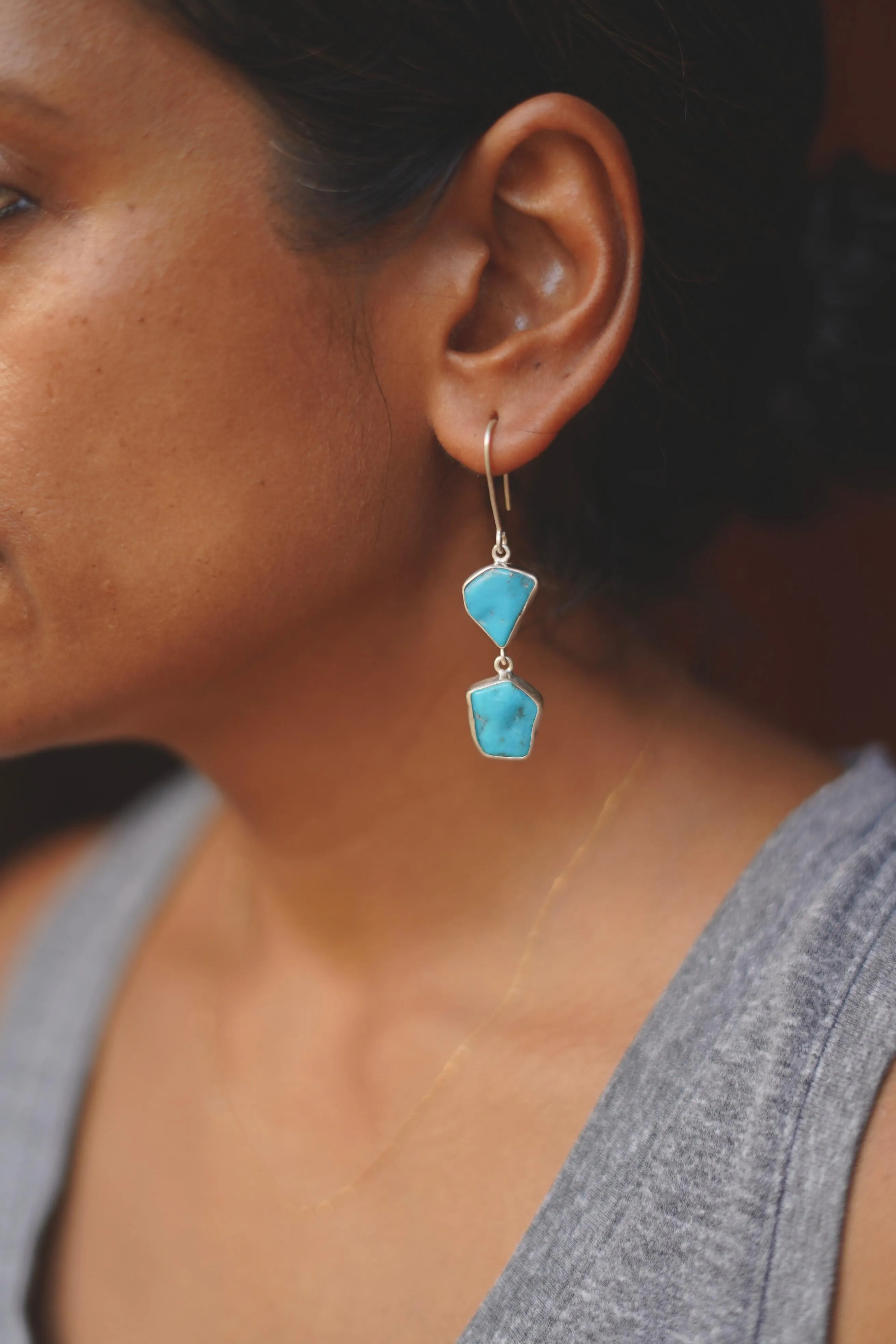 Turquoise & Sterling Silver Earrings 2