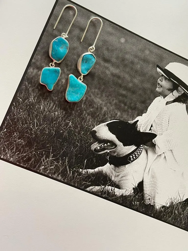 Turquoise & Sterling Silver Earrings 2