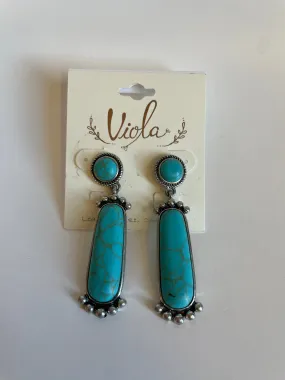 Turquoise and Silver Earrings