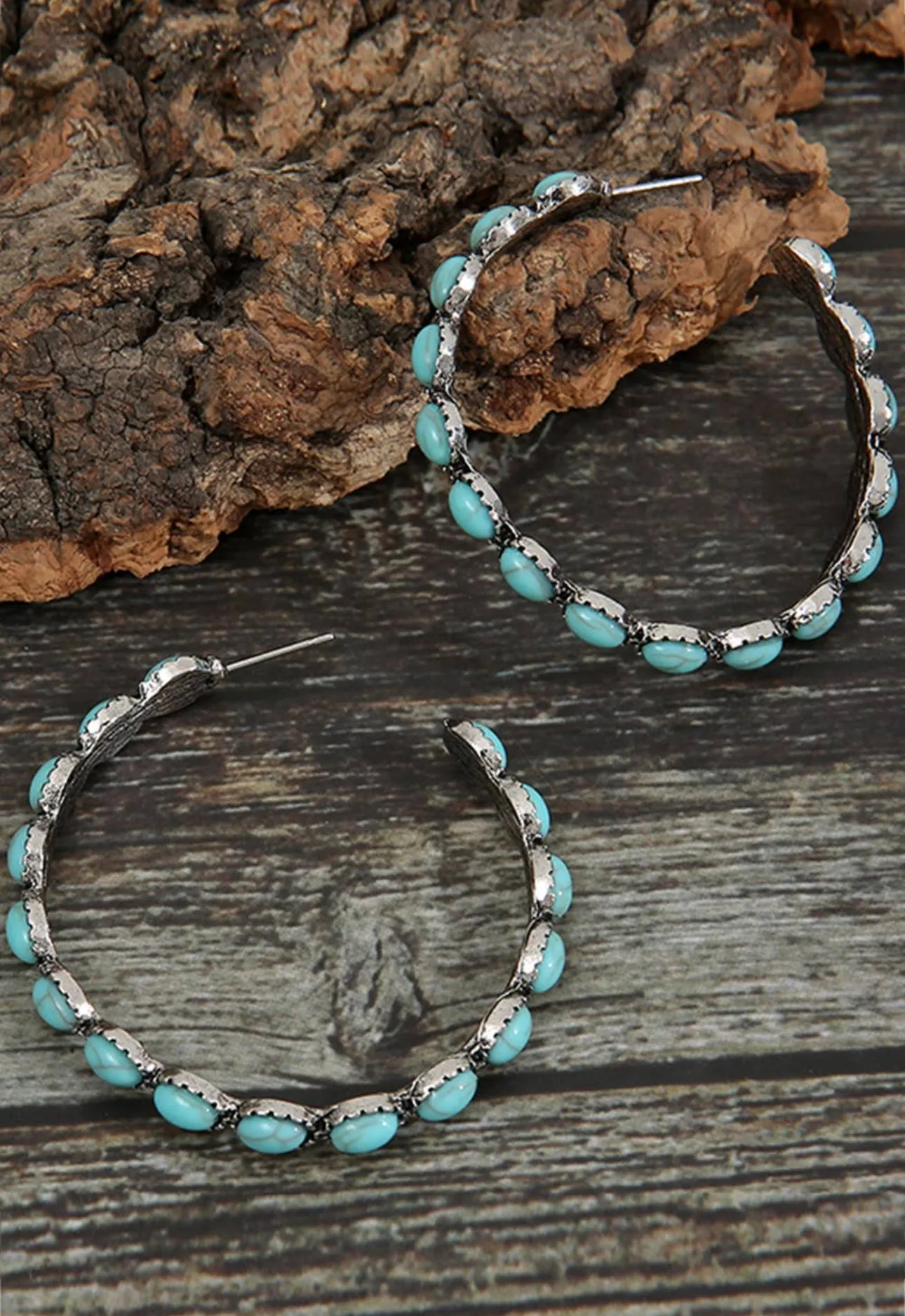 Turquoise Lady Hoops Earrings