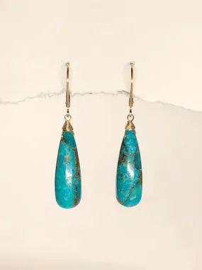 Turquoise Tear drop earrings