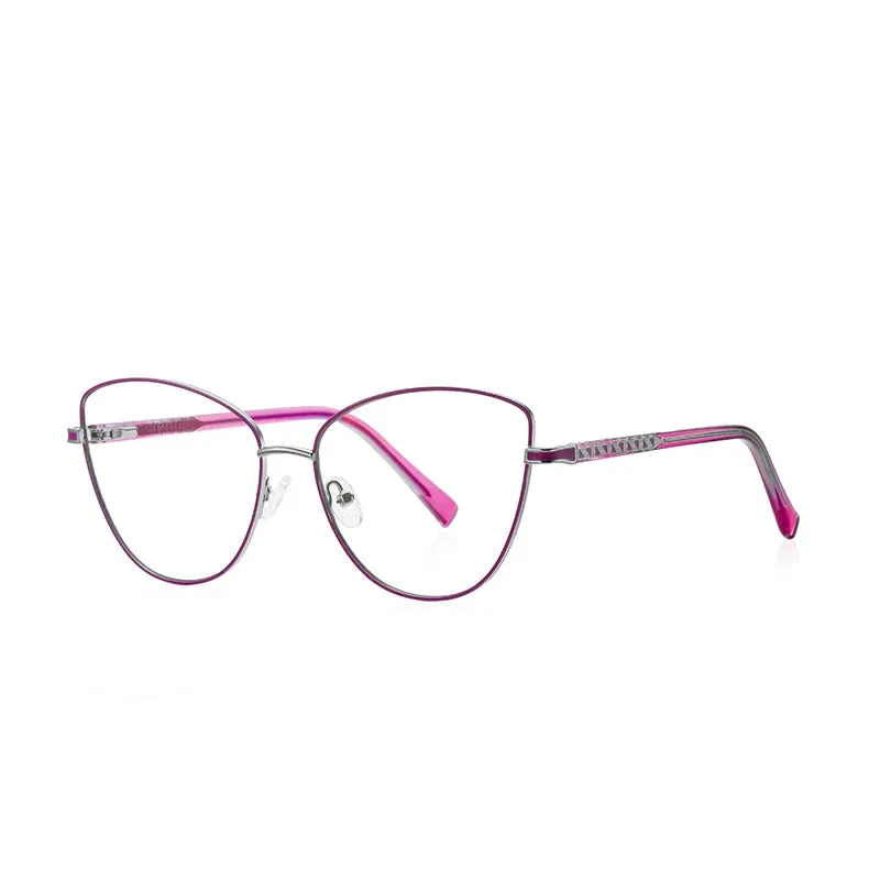 Vicky Women's Full Rim Cat Eye Alloy Reading Glasses 3067