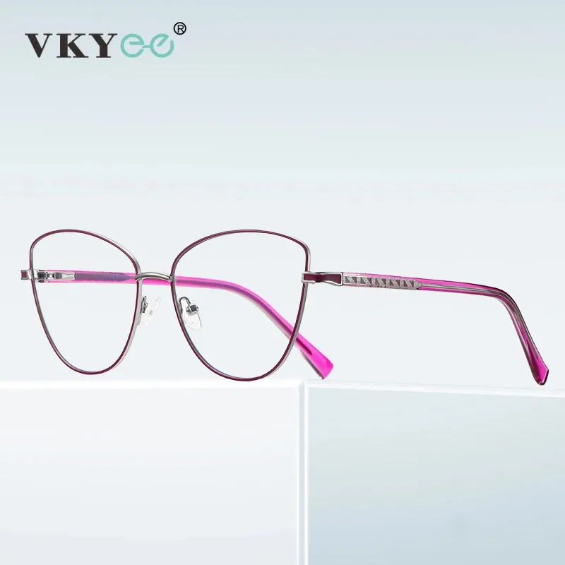 Vicky Women's Full Rim Cat Eye Alloy Reading Glasses 3067