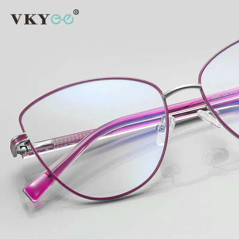 Vicky Women's Full Rim Cat Eye Alloy Reading Glasses 3067