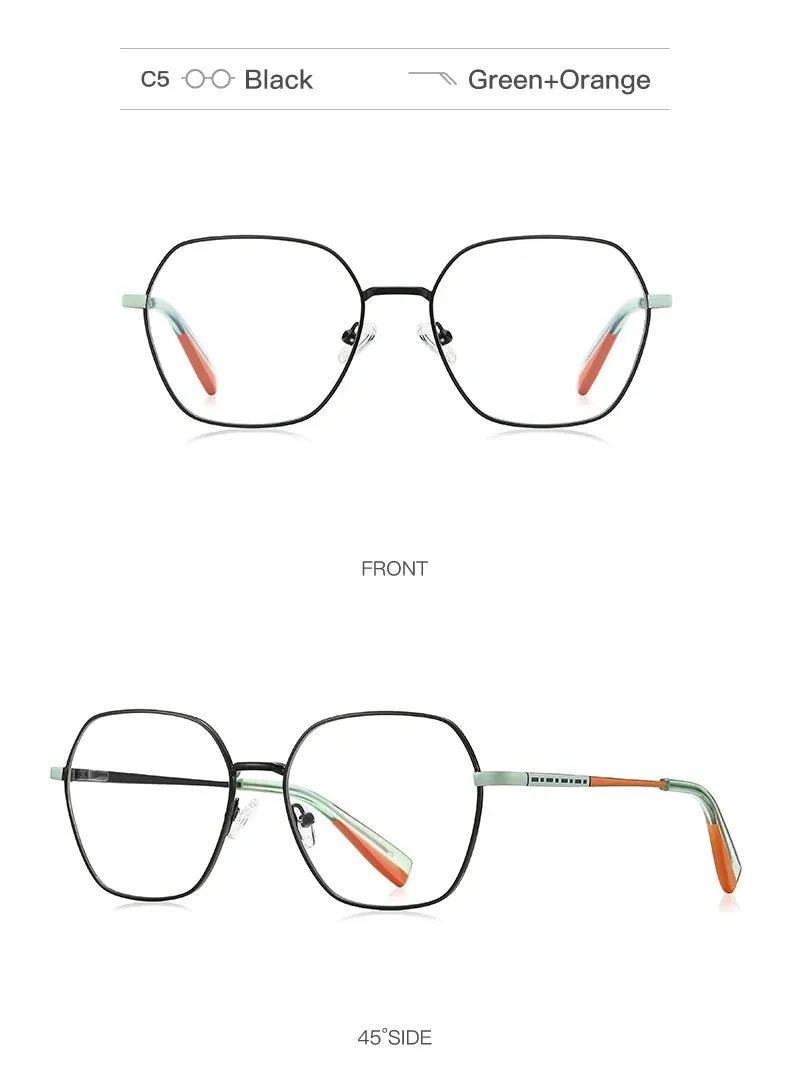 Vicky Womens Full Rim Square Alloy Reading Glasses Pfd3053