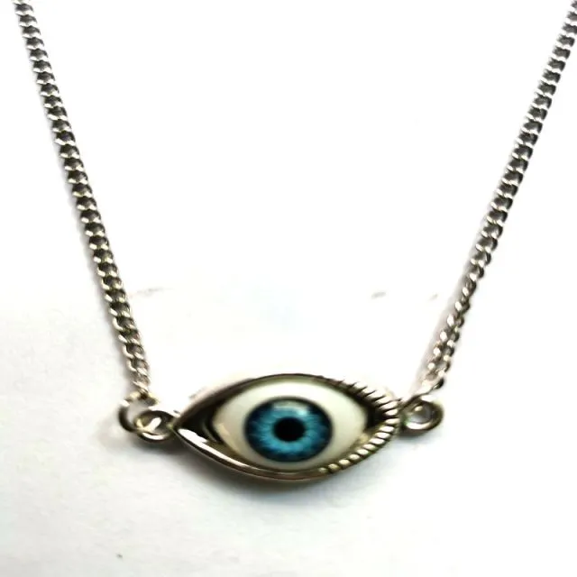 Vintage Bronze Turkish Devil Evil Eyes Necklace Pendant Punk BFF Statement Steampunk Choker For Women Witch Gothic Jewelry Gift