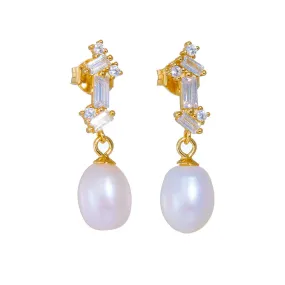 Vintage Elegant Freshwater Pearl Earrings