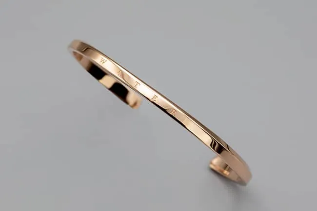 Water Cuff Bracelet in Rose Gold