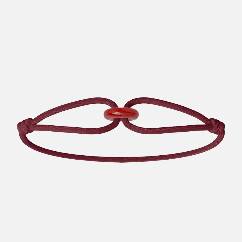 Wecord Red Soho Cord Bracelet