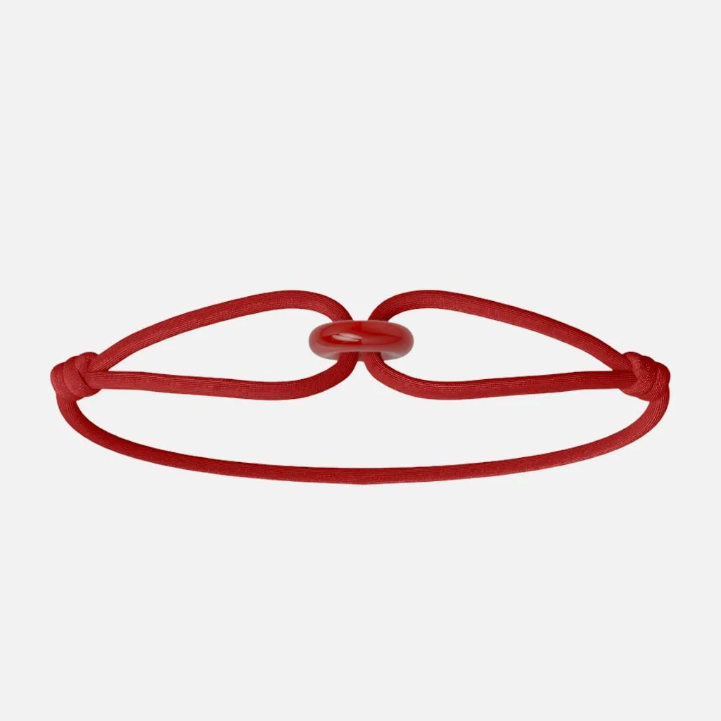 Wecord Red Soho Cord Bracelet