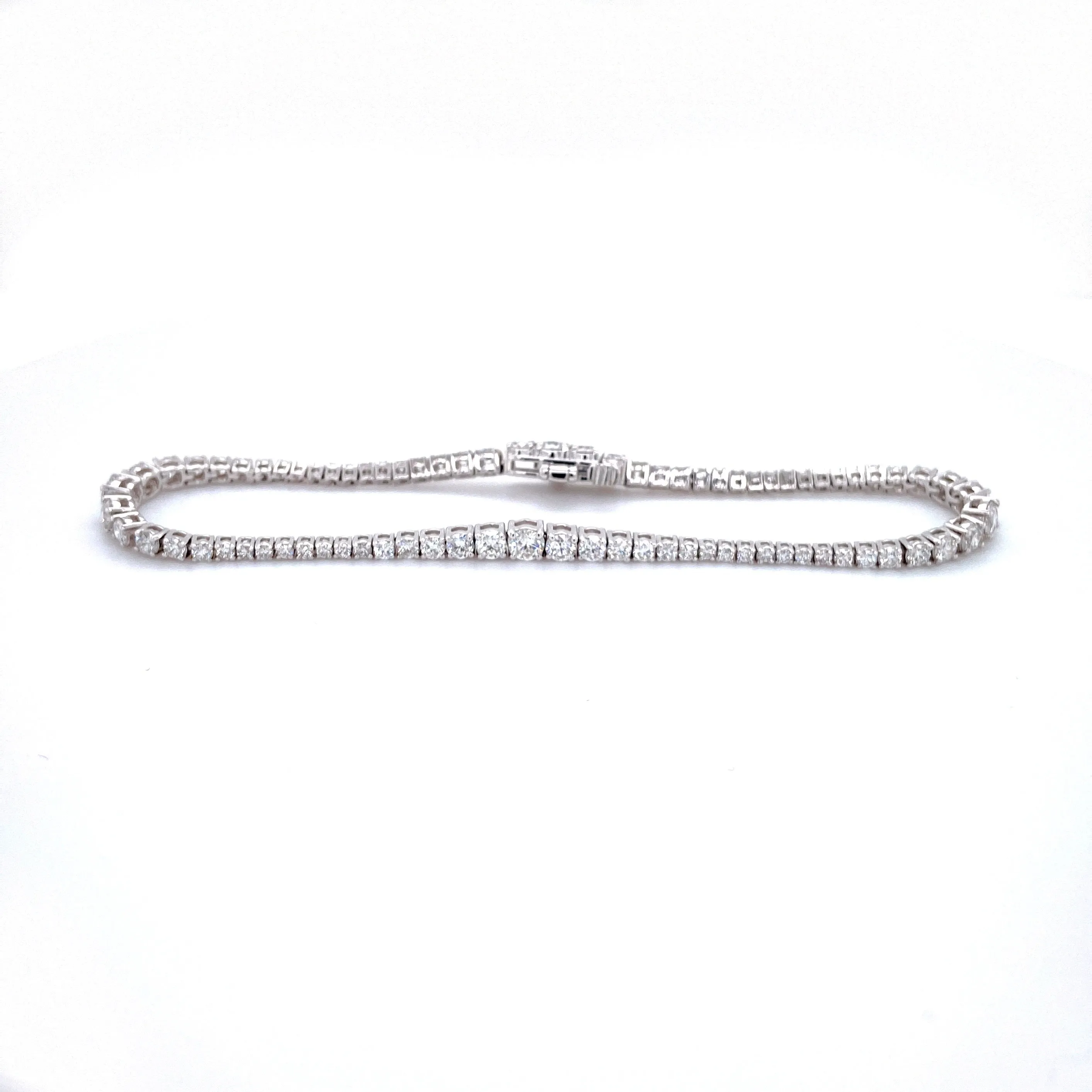 White Gold Tapered Section Diamond Bracelet