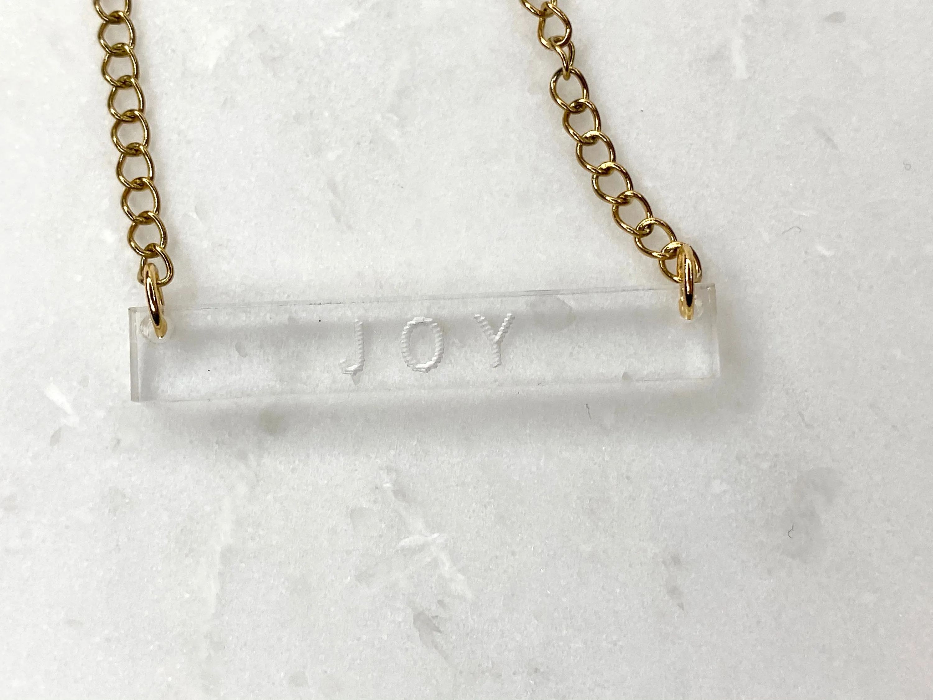 Word of the Year Necklace, Custom Bar Necklace, Layering Bar Necklace, Brave Joy Hope Shalom Believe Fierce Be Kind Dream