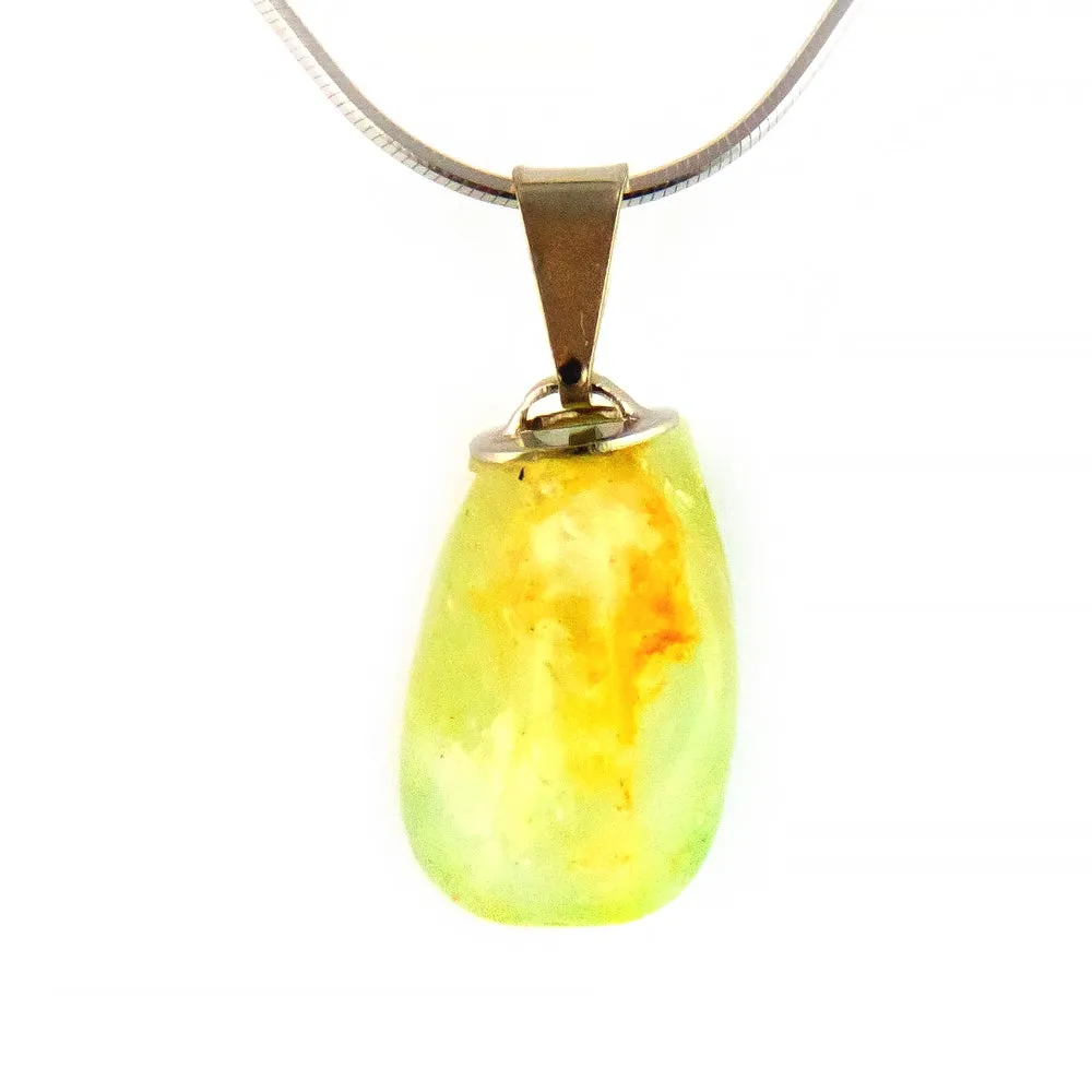 Yellow Aquamarine Stone Pendant