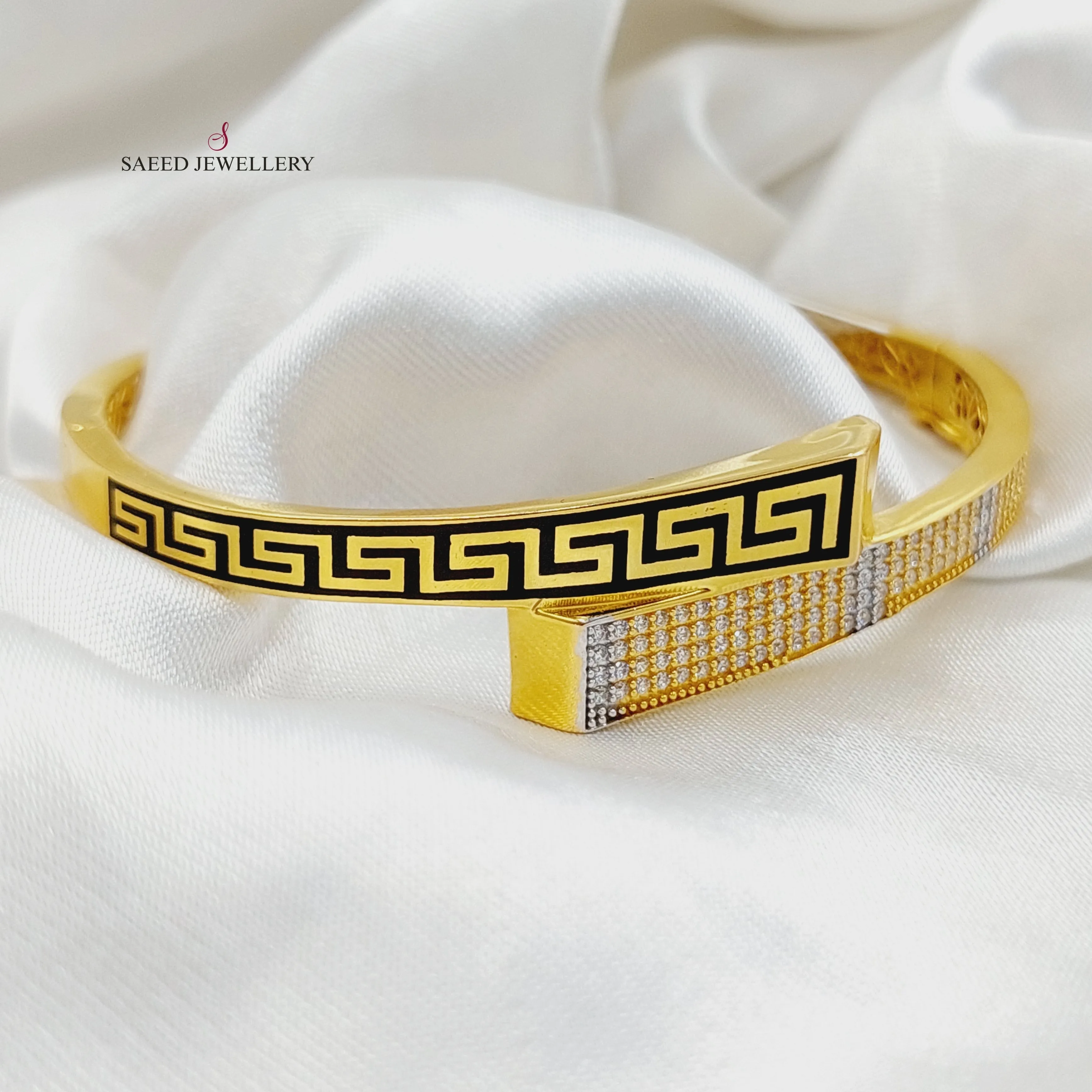 Zircon Studded Virna Bangle Bracelet