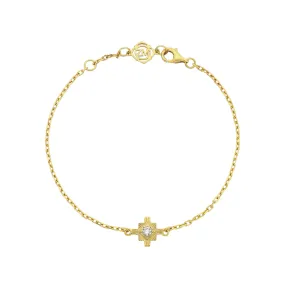 Zoe & Morgan Inka Bracelet - Gold Plated & White Zircon